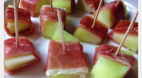 Prosciutto Wrapped Honeydew Melon Appetizer