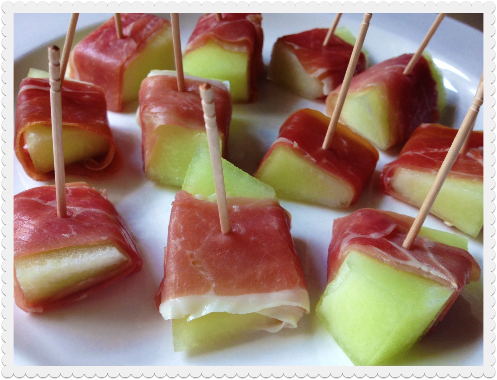 Prosciutto Wrapped Honeydew Melon Appetizer -
