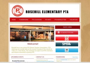 rosehill pta website screen shot