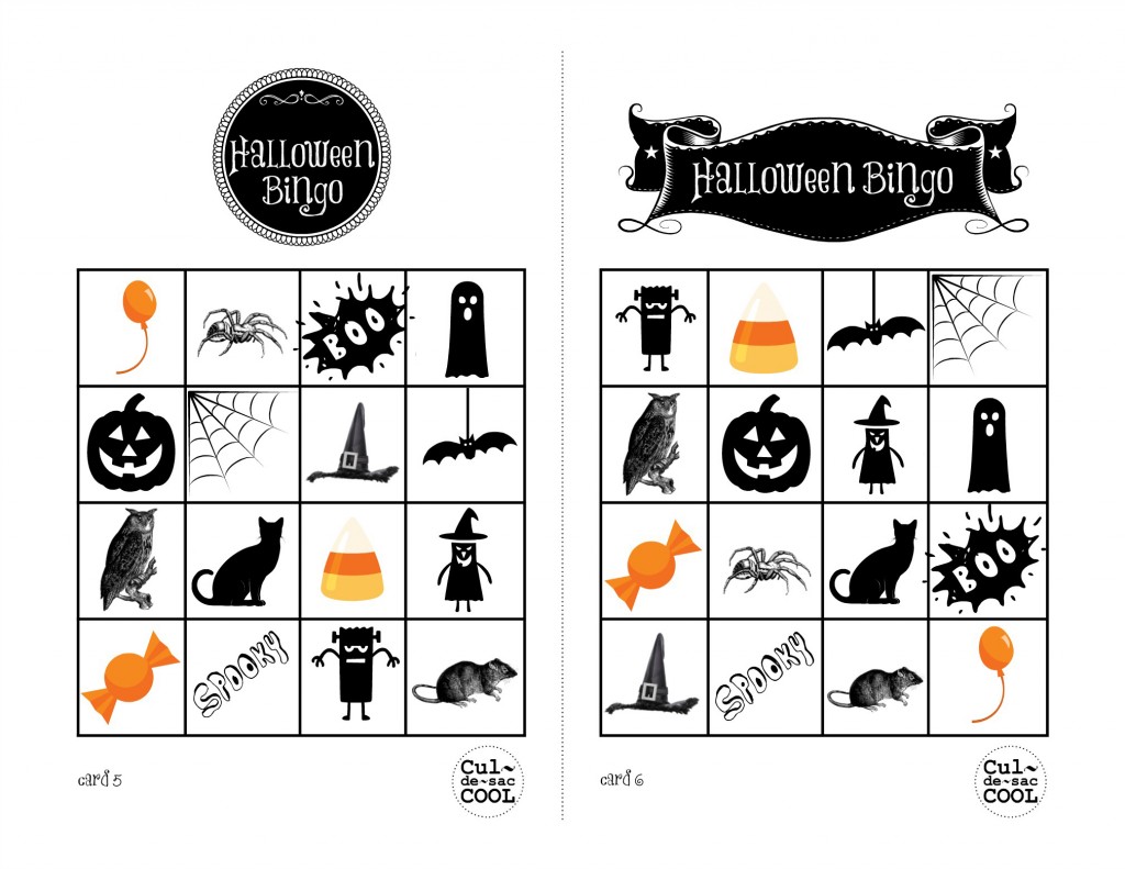 Halloween Bingo Cards 5&6