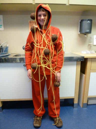 Spaghetti and meatballs costume