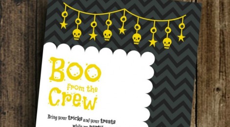 DIY Printable "Boo from the Crew" Halloween Invite