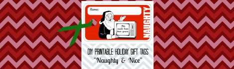 DIY Printable Holiday Gift Tags "Naughty & Nice"