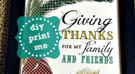 DIY Printable ‘Birds of a Feather’ Thanksgiving Day Door/Wall Print