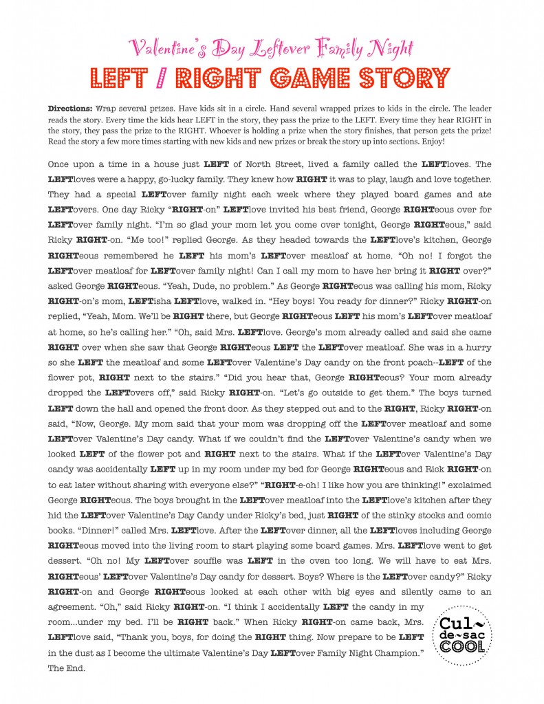 Valentine LEFT/RIGHT Game Story