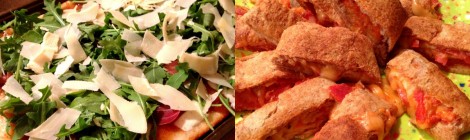 Family Pizza Night: Fig & Prosciutto Pizza, Pepperoni Pizza Roll