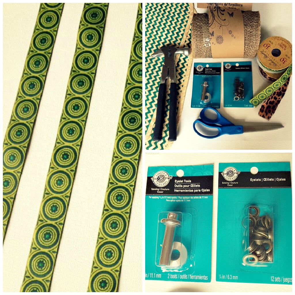table runner supplies collage