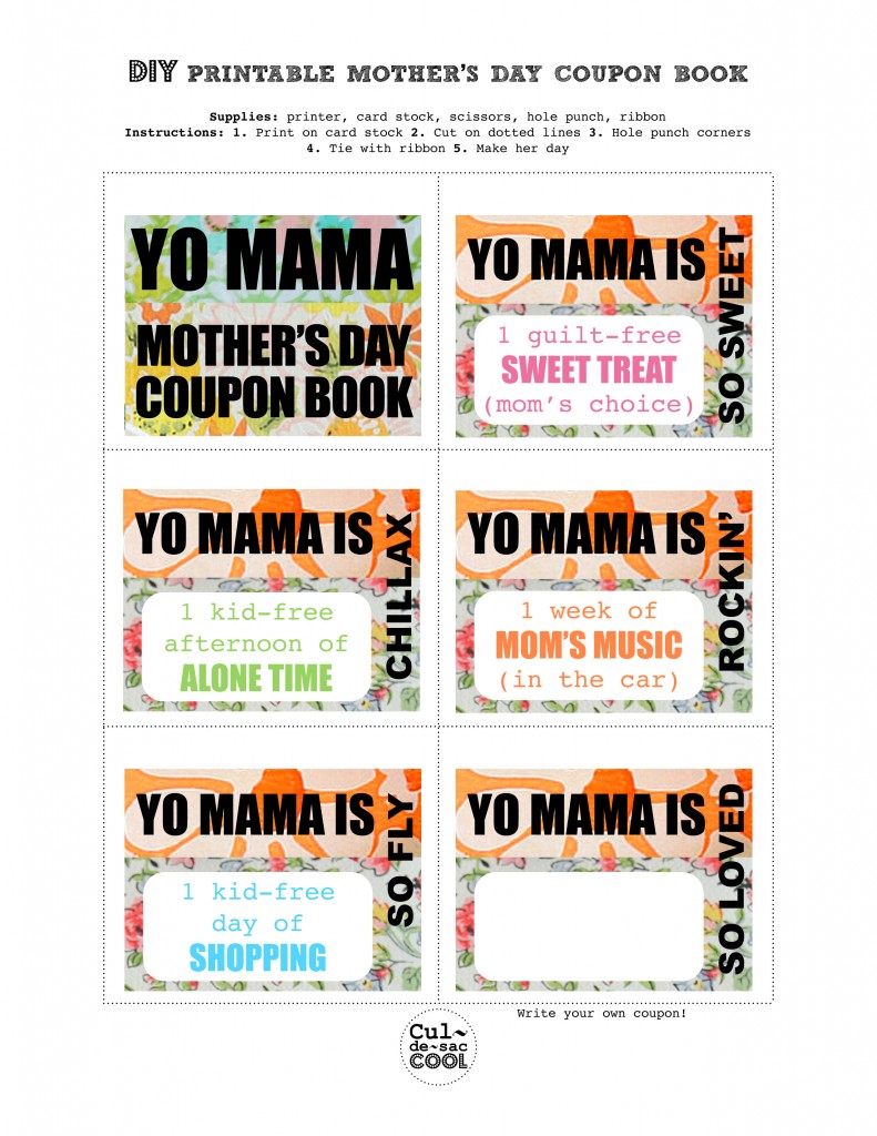 Mother's Day Coupon Book