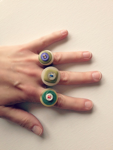 Rings: Easy Peasy Fun Using Ring Blanks, Vintage Buttons, Cameos