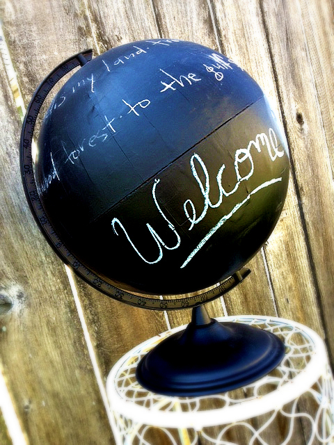 chalkboard globe