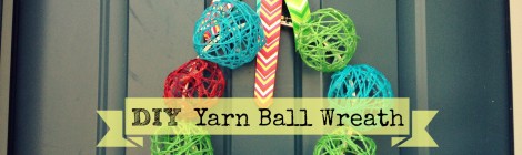 DIY Yarn Ball Wreath