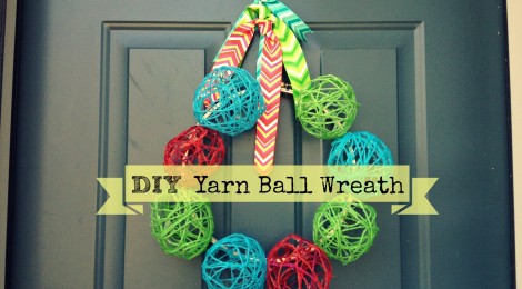DIY Yarn Ball Wreath