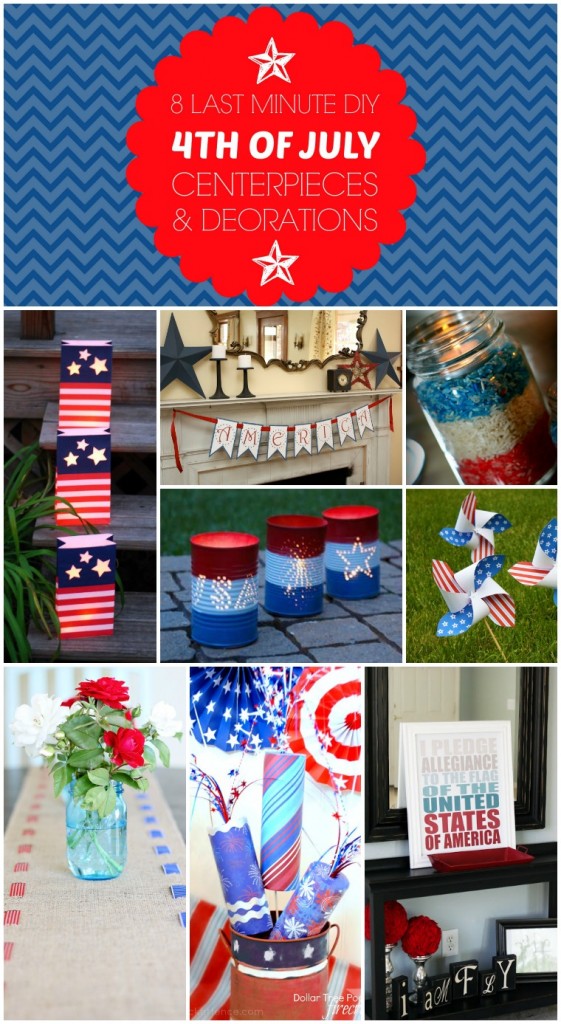 4th of july decor collage