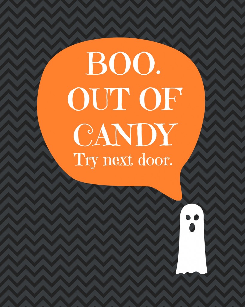 boo out of candy sign