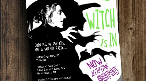 DIY Printable 'The Witch is In' Halloween Invite