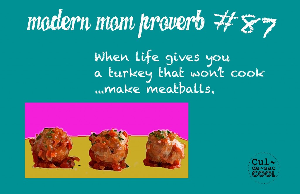 Modern Mom Proverb #87 Meatballs