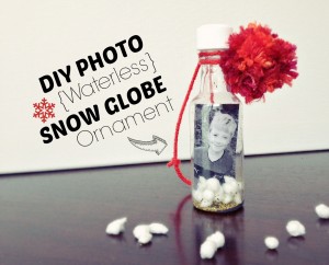 diy photo waterless snow globe ornament cover