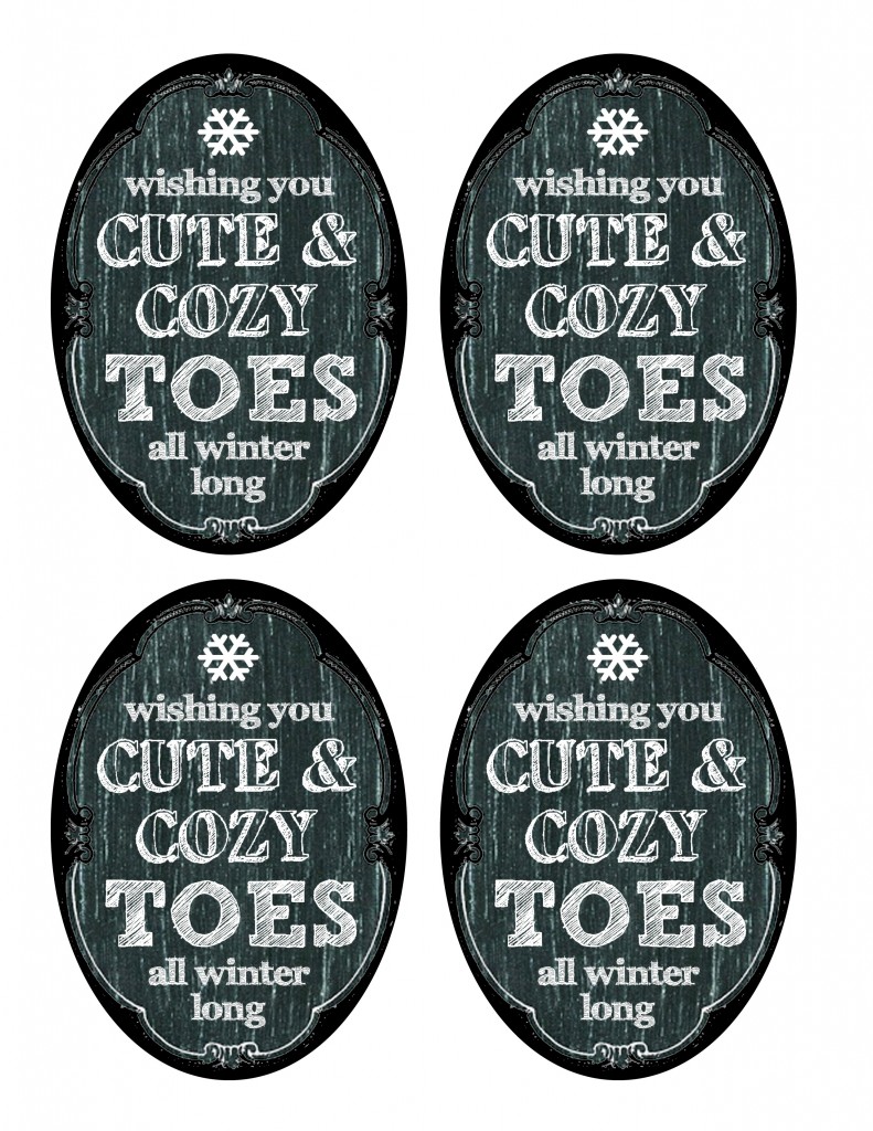DIY Winter Toes Gift Labels