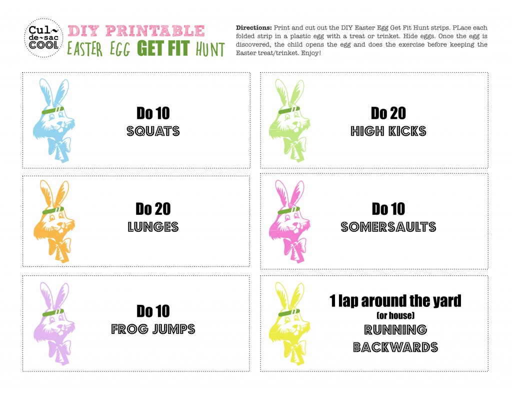 DIY Printable Easter Egg Get Fit Hunt - Page 2