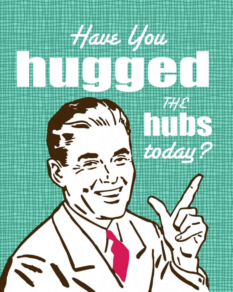 hugged hubs print