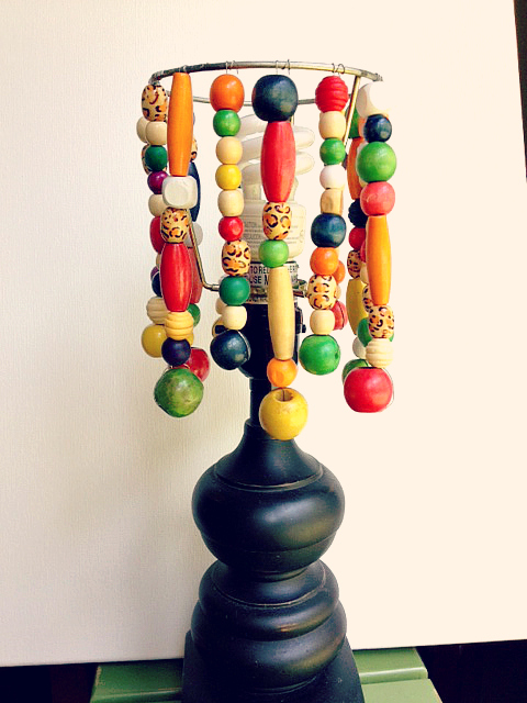 DIY bead lampshade 12