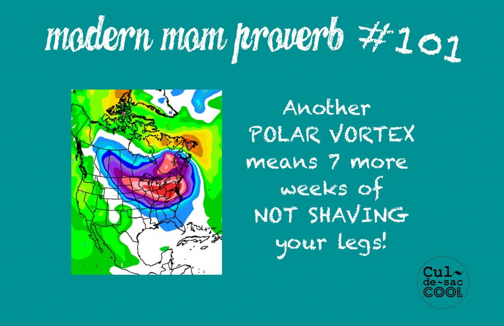 Polar Vortex Not Shaving Legs Modern Mom Proverb #101