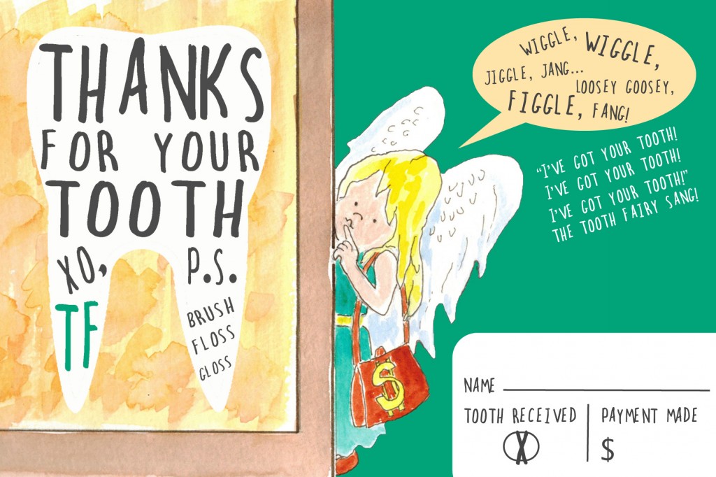 Tooth Fairy Thank You Card from the Children's Book My Tooth is Loose by Becca Wilkinson