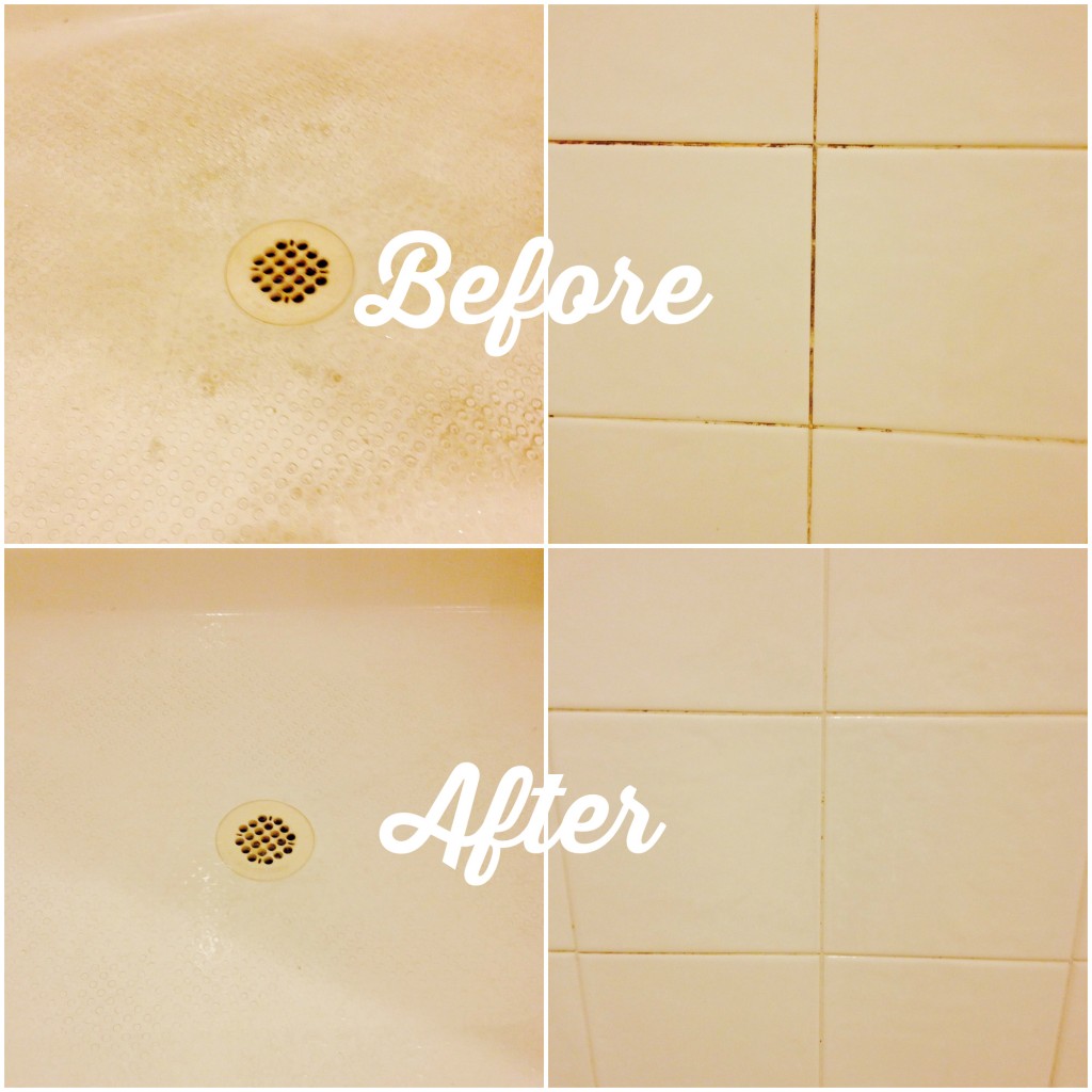 DIY Tub & Shower Scum Eliminator Collage 2