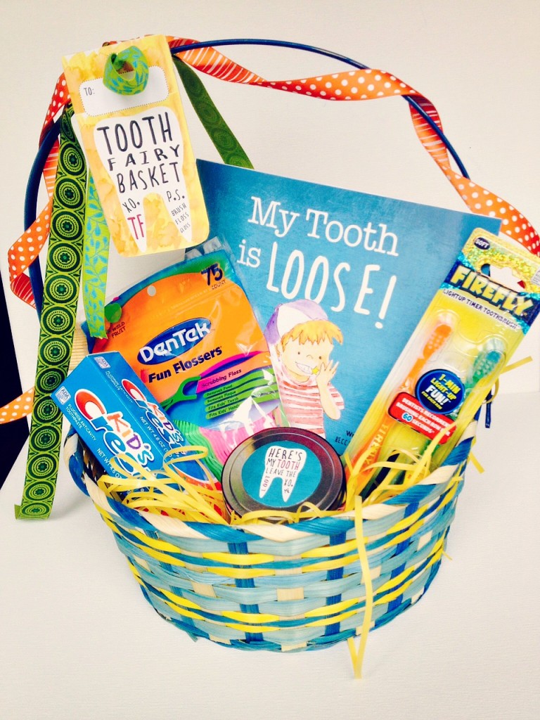 DIY Tooth Fairy Basket with free printables from the children's book My Tooth is Loose by Becca Wilkinson