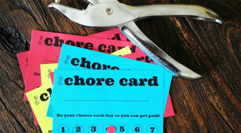 DIY Printable Kid's Chore Punch Card