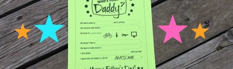 DIY Printable Father's Day Worksheet -- Who's Your Daddy?