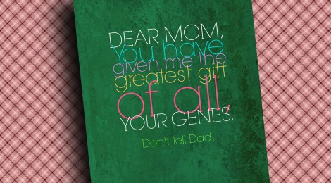 DIY Printable Mother's Day Card & Print 'Mom Genes'