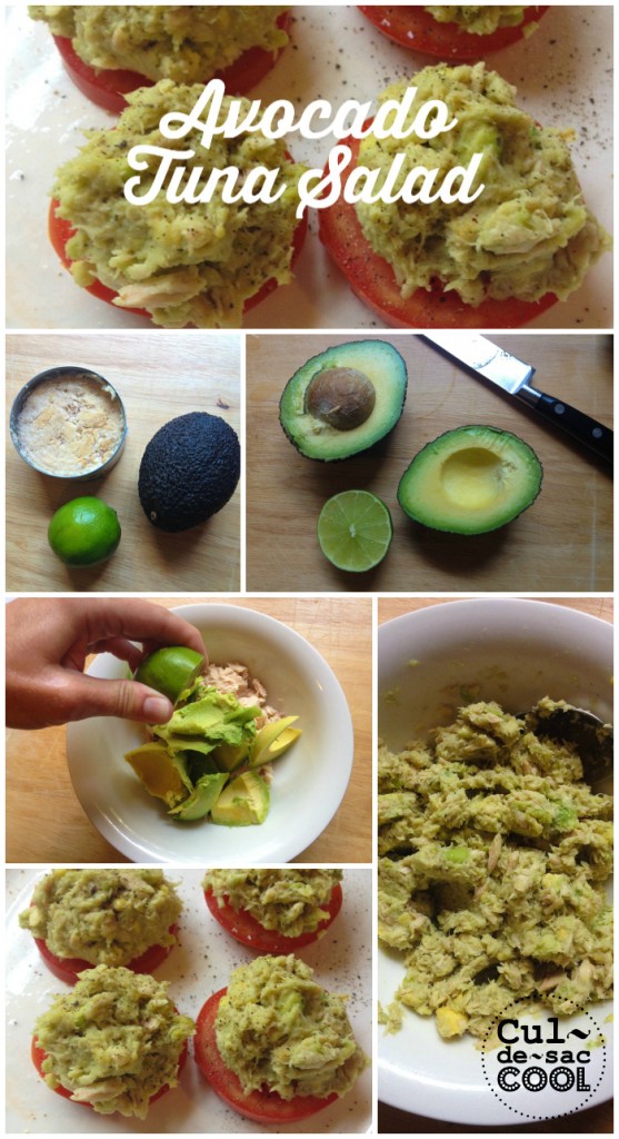 Avocado Tuna Salad Collage