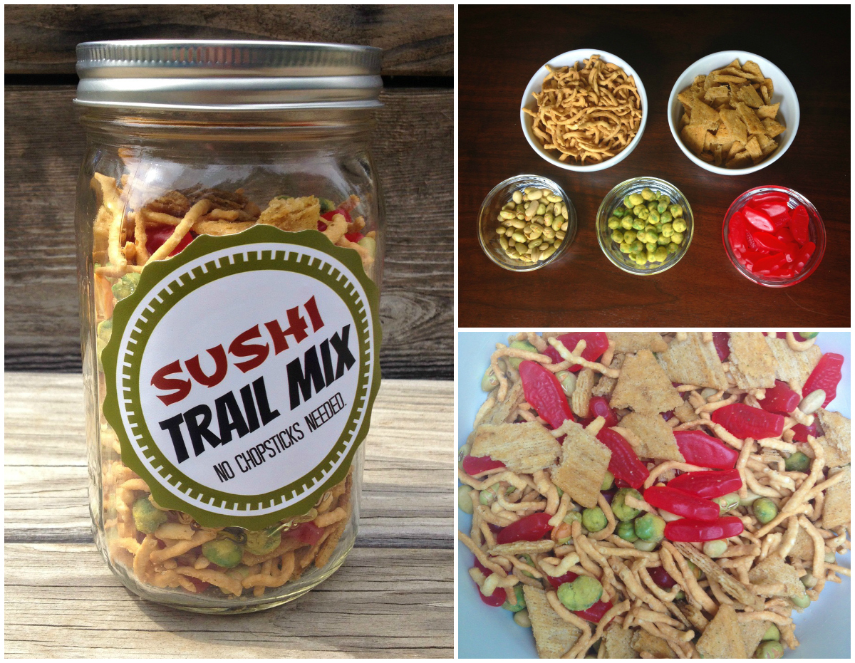 4 DIY Trail Mix Gifts in a Jar with FREE Printable Labels