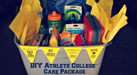 DIY Athlete College Care Package with FREE Printable Tag