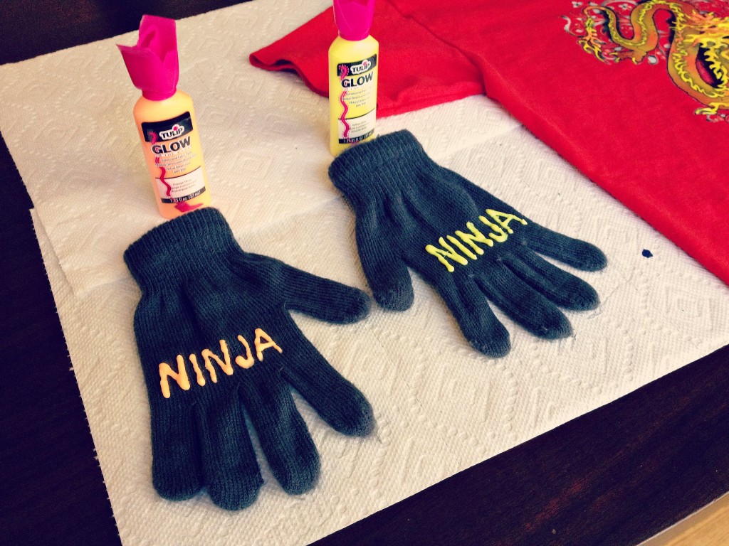 DIY Ninja Costume gloves