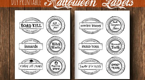 DIY Printable Halloween Labels