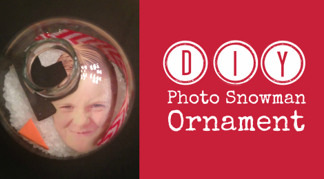 DIY Photo Snowman Ornament