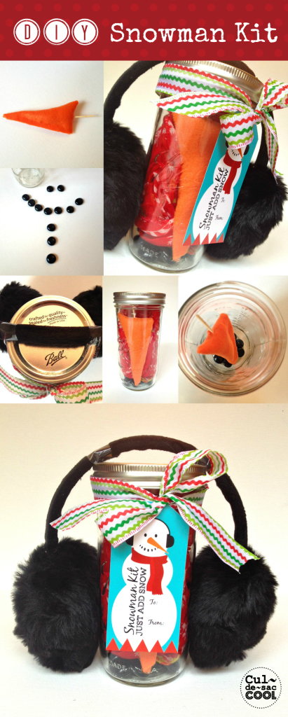 DIY Snowman Kit with free Printable tags Collage