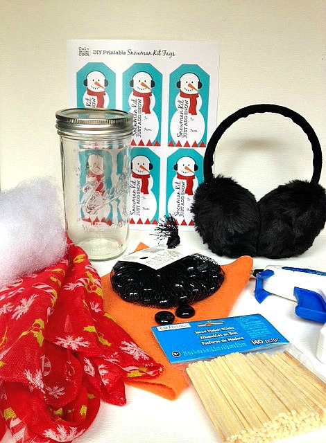diy snowman kit supplies