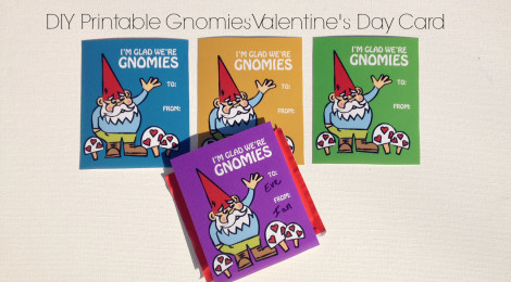 DIY Printable Gnomies Valentine's Day Card