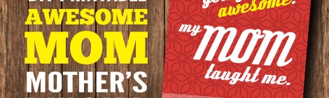 DIY Printable Awesome Mom Mother's Day Card
