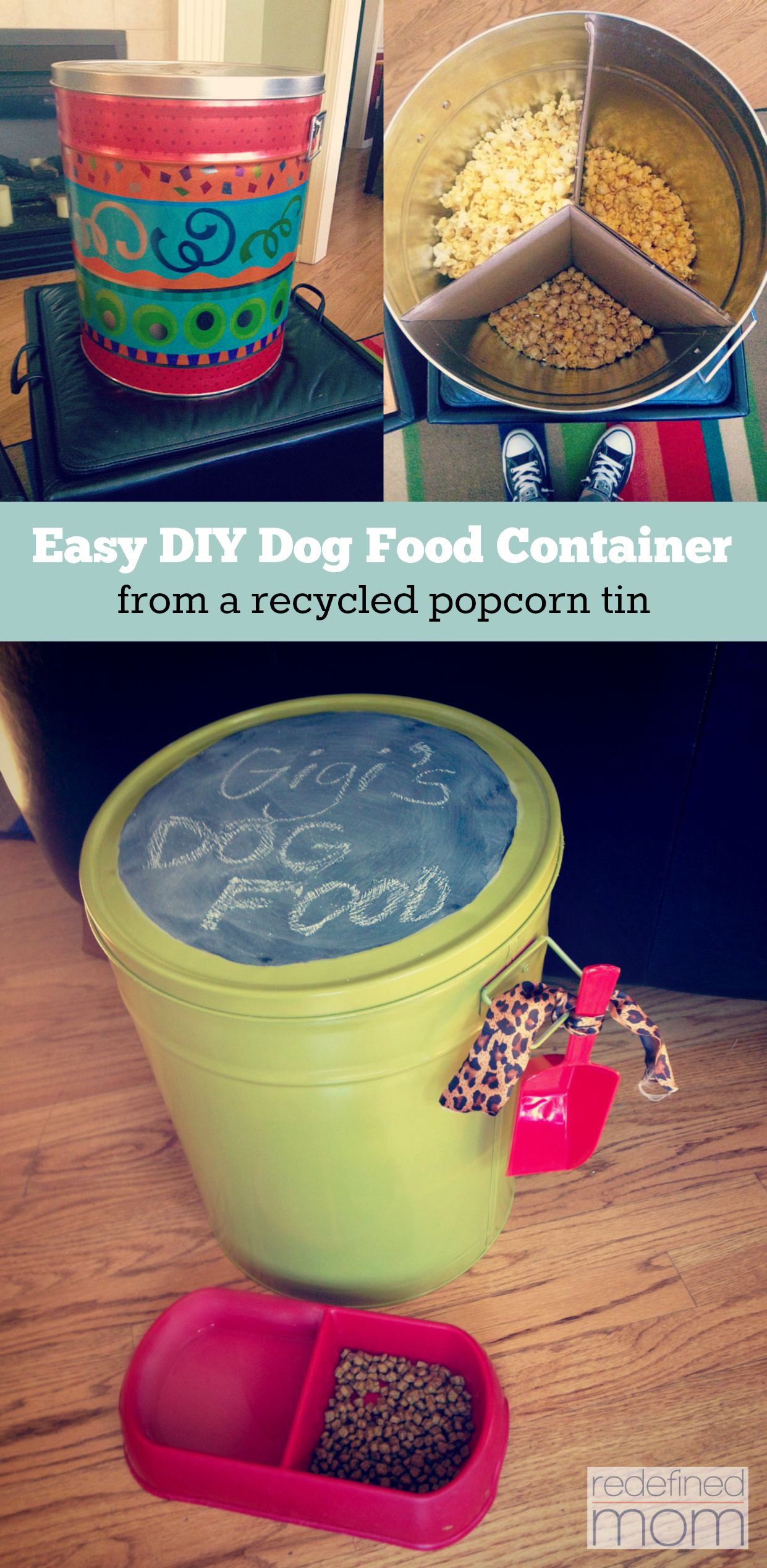 Easy DIY Dog Food Container Collage 1