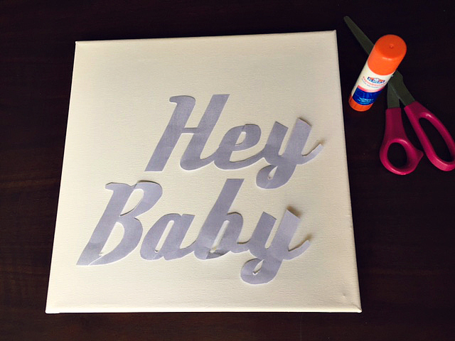 DIY 'Hey Baby' Thumb Tack Artwork 2