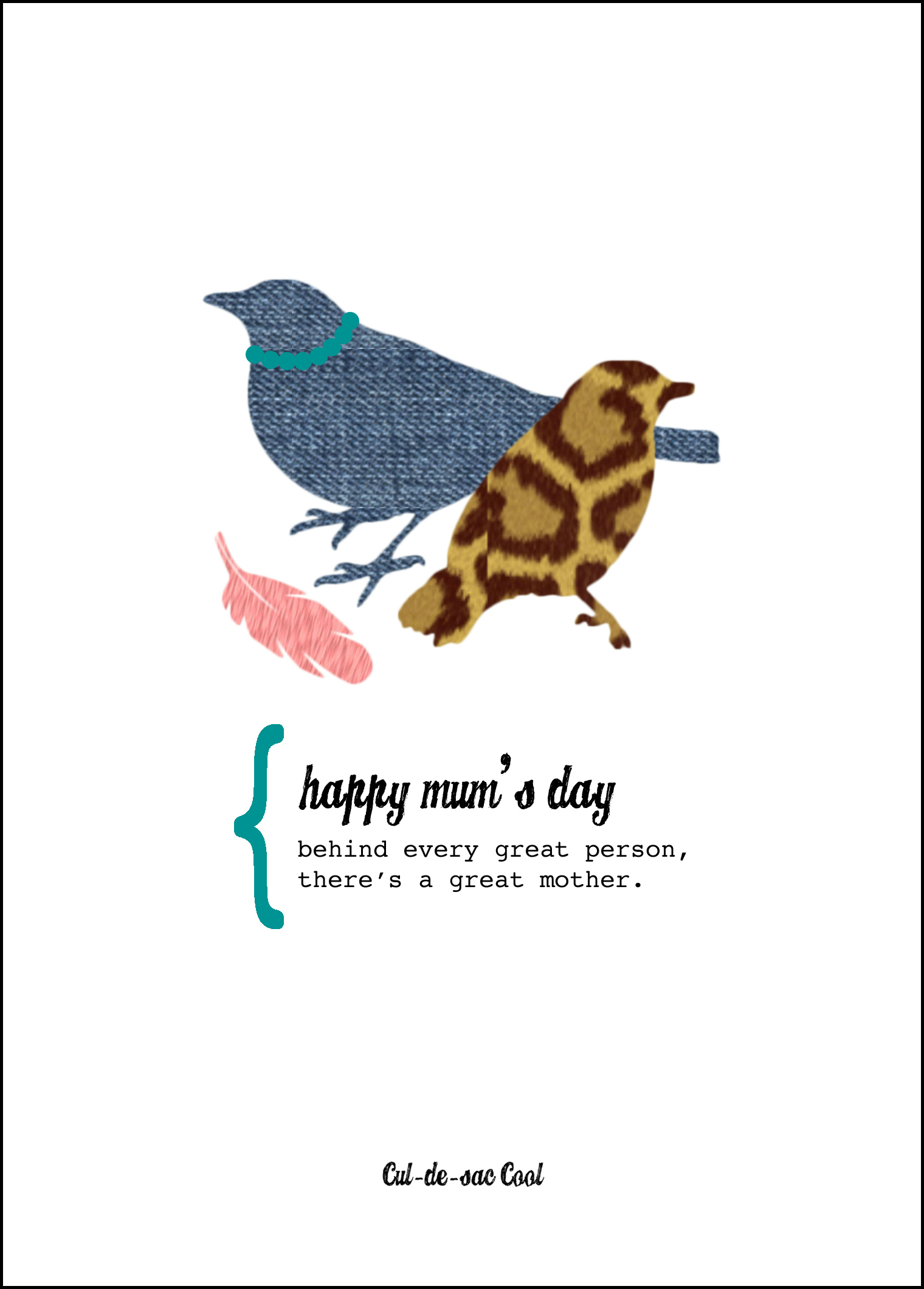 Happy Mum's Day Mother's Day Card