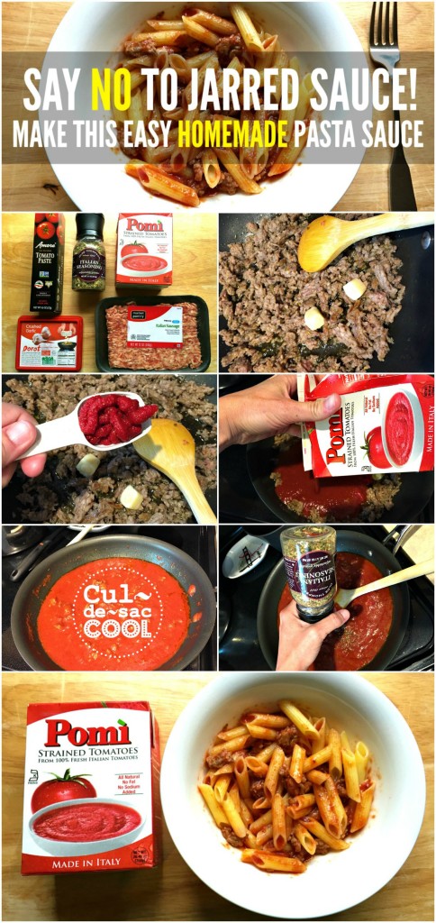 Easy Homemade Pasta Sauce Collage