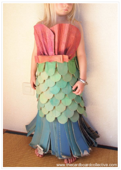 Cardboard Mermaid Costume