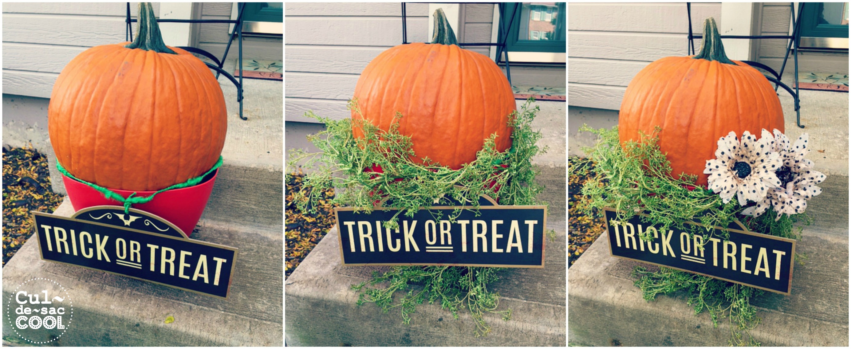 DIY Easy Halloween Porch Decor collage 2
