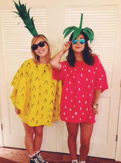 Pineapple and strawberry costume