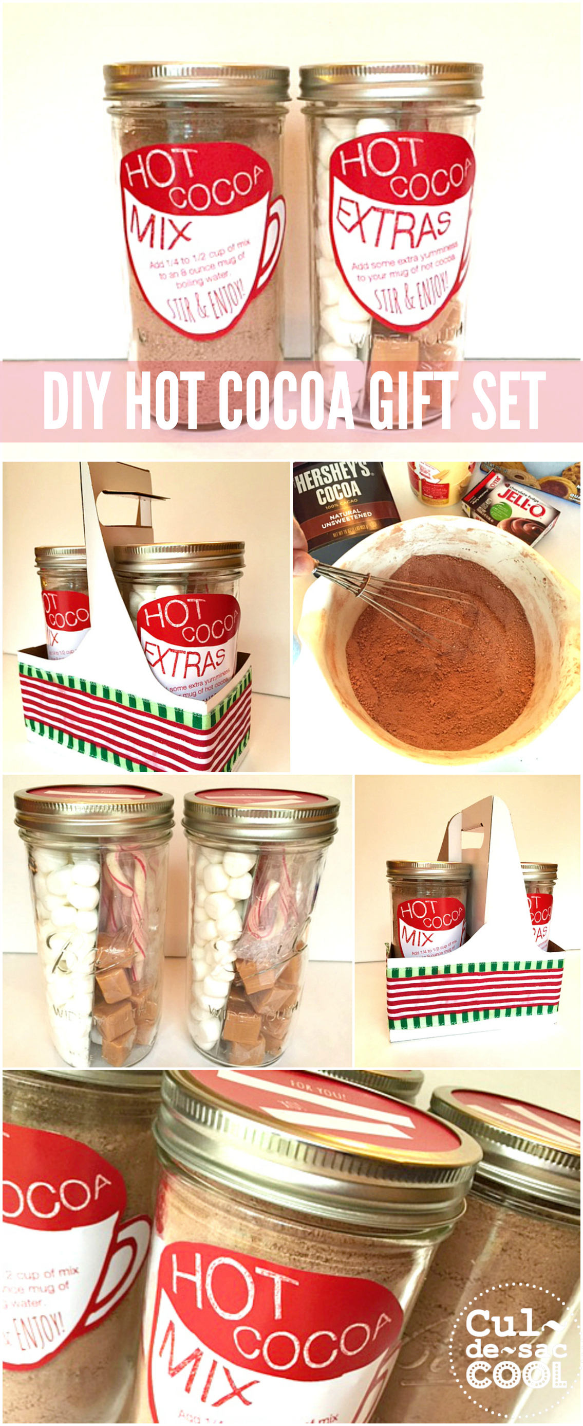 DIY Hot Cocoa Gift Set Collage